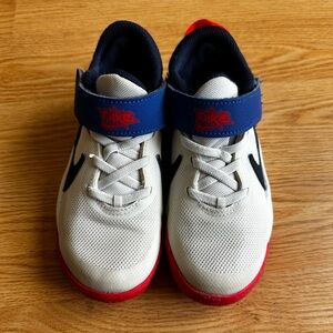 Kids White and Blue Shoes